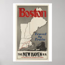 Suche nach vintage boston poster Retro tourismusplakat