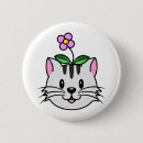 Suche nach cartoon blume buttons Niedliche katze