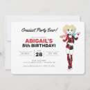 Suche nach harley einladungen Harley quinn geburtstagseinladung