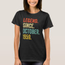 Suche nach legende seit 1959 tshirts Oktober