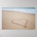 Suche nach herz im sand poster Wellen