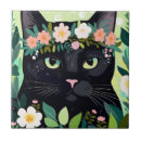 Suche nach schwarze katze fliesen Blume