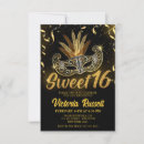 Suche nach gold glitter einladungen Schwarz und gold