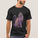 Suche nach psychedelische farbe tshirts Katze