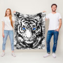 Suche nach weißer tiger decken Fleecedecke