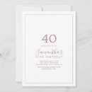 Suche nach eleganter 40 geburtstag einladungen Rose