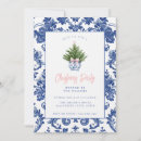 Suche nach blaue weihnachtsbäume einladungen Chinoiserie