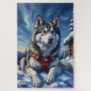 Suche nach alaskan malamute puzzle Winter