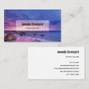 Suche nach sonnenuntergang über visitenkarten Küste