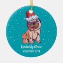 Suche nach niedlicher mops ornamente Weihnachtsmannmütze