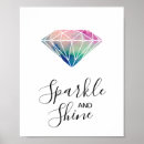 Suche nach diamanten poster Typografie