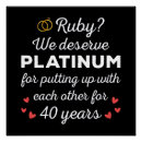 Suche nach 40 hochzeitstag poster Für sie/ihn
