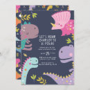 Suche nach dinosaur birthday einladungen Lila