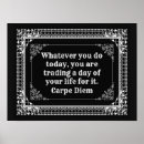 Suche nach carpe diem poster Tag ergreifen