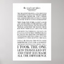 Suche nach robert frost poster Die straße nicht genommen