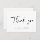 Suche nach elegante skripthochzeit danke dankeskarten Schwarz weiß