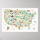 Suche nach usa karte poster Illustriert