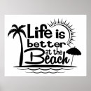Suche nach life is better poster Beach
