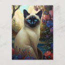 Suche nach siamese cat postkarten Skurril