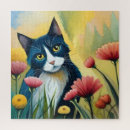 Suche nach bunte katzen puzzle Blume