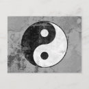 Suche nach yin yang symbole postkarten Schwarz