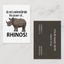 Suche nach nashörner visitenkarten Safari