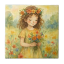 Suche nach kleines mädchen fliesen Aquarell