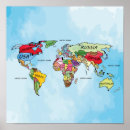 Suche nach weltkarte poster Aquarell