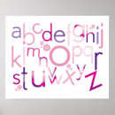 Suche nach alphabet leinwand poster Rosa