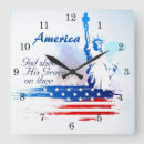 Suche nach amerika wanduhren Amerikanische flagge