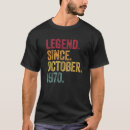 Suche nach legende seit 1970 tshirts Oktober