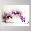Suche nach violette blumen poster Aquarell