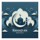Suche nach ramadan mubarak poster Blau