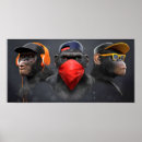 Suche nach drei affen poster Weise