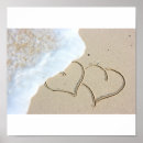 Suche nach zwei herzen poster Strand