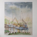 Suche nach fischerboote poster Aquarell