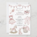 Suche nach vintage mädchen einladungen Rosa babyparty