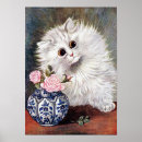 Suche nach rosa und weiße rosen poster Katze