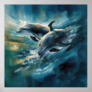 Suche nach delphin im ozean poster Meer