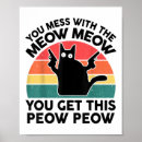 Suche nach meow poster Schwarz
