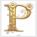 Suche nach buchstabe p aufkleber Gold