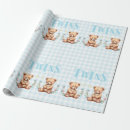 Suche nach blauer teddybär geschenkpapier Babydusche