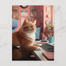 Suche nach arbeitsplatz postkarten Katze