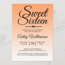 Suche nach orange 16 geburtstag einladungen Elegant