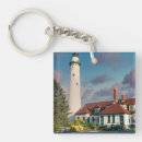 Suche nach michigan leuchtturm schlüsselanhänger Rot