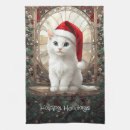 Suche nach weiße katze geschirr tücher Weihnachten