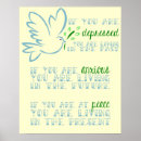 Suche nach frieden taube poster Blau