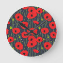 Suche nach rote mohnblumen wanduhren Modern