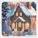 Suche nach lebkuchenhaus aufkleber Winter