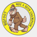 Suche nach verstecken aufkleber Sasquatsch